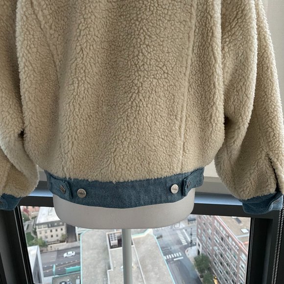 Wrangler Tan and Blue Teddy Jacket - Picture 7 of 9